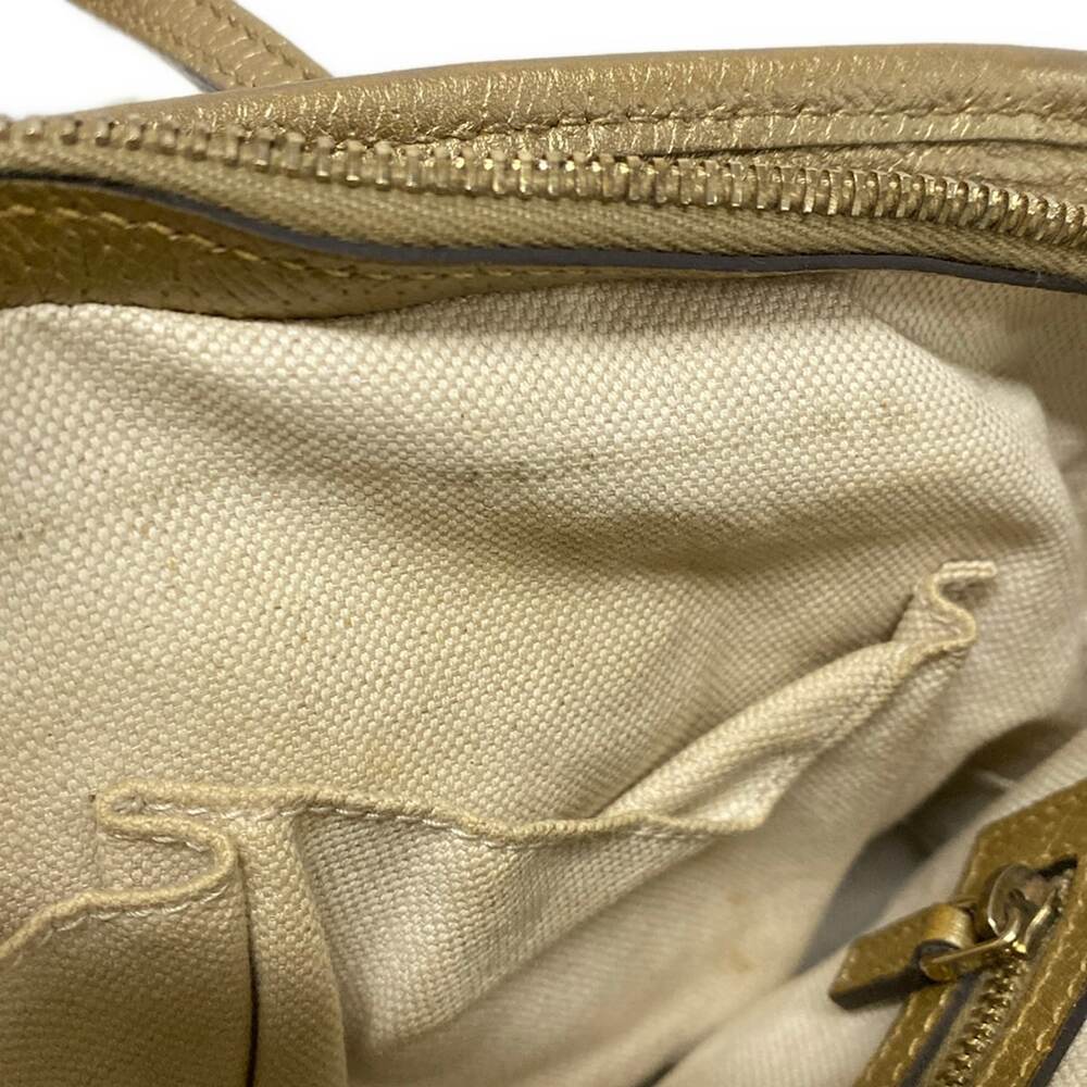 Gucci GG Handbag 353121 Beige Dark Brown Gold Jacquard Leather - Picture 15 of 15